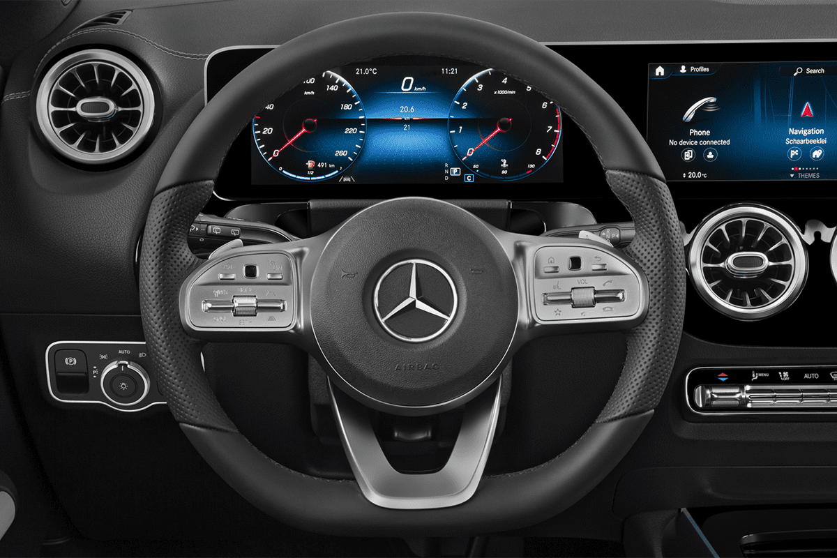 Lenkrad eines Mercedes GLA