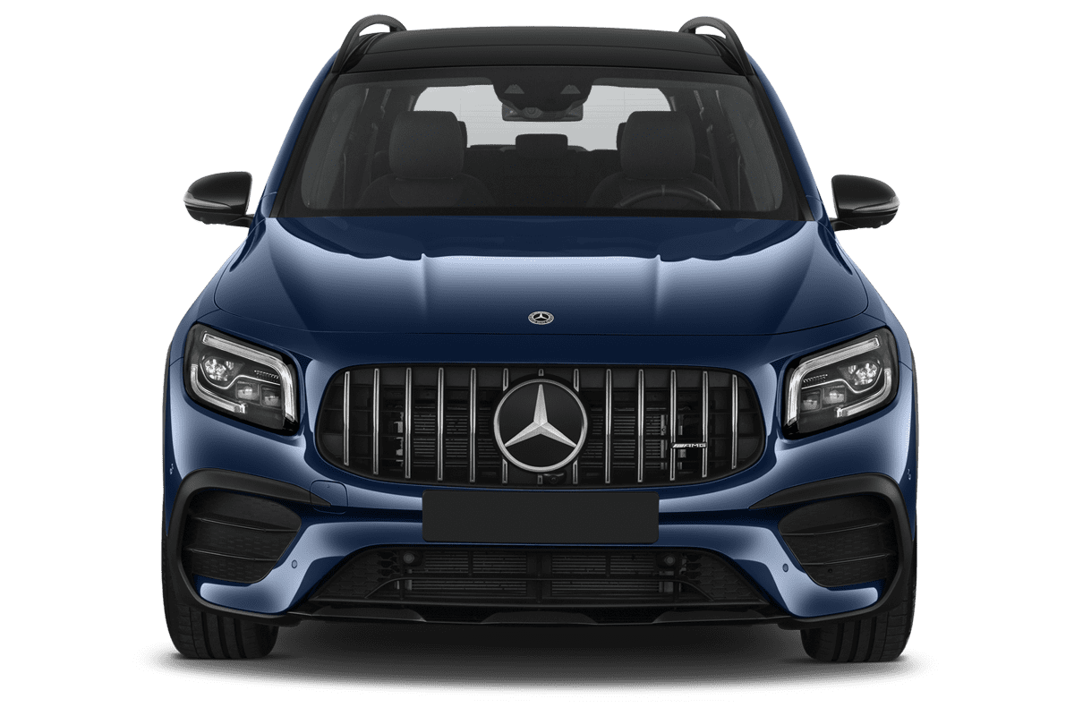 Frontansicht eines Mercedes GLB, freigestellt