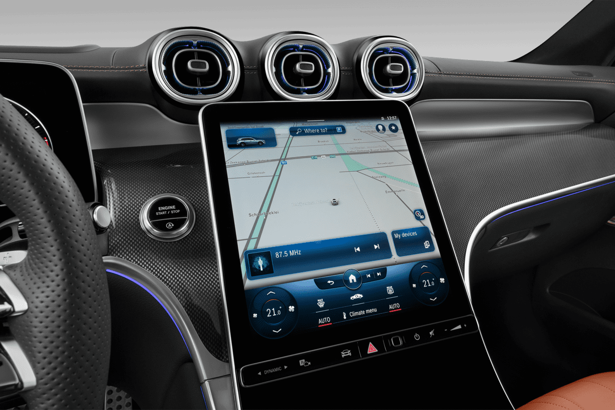 Mittelkonsole eines Mercedes GLC