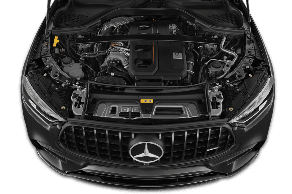 Motorraum eines Mercedes GLC Coupé