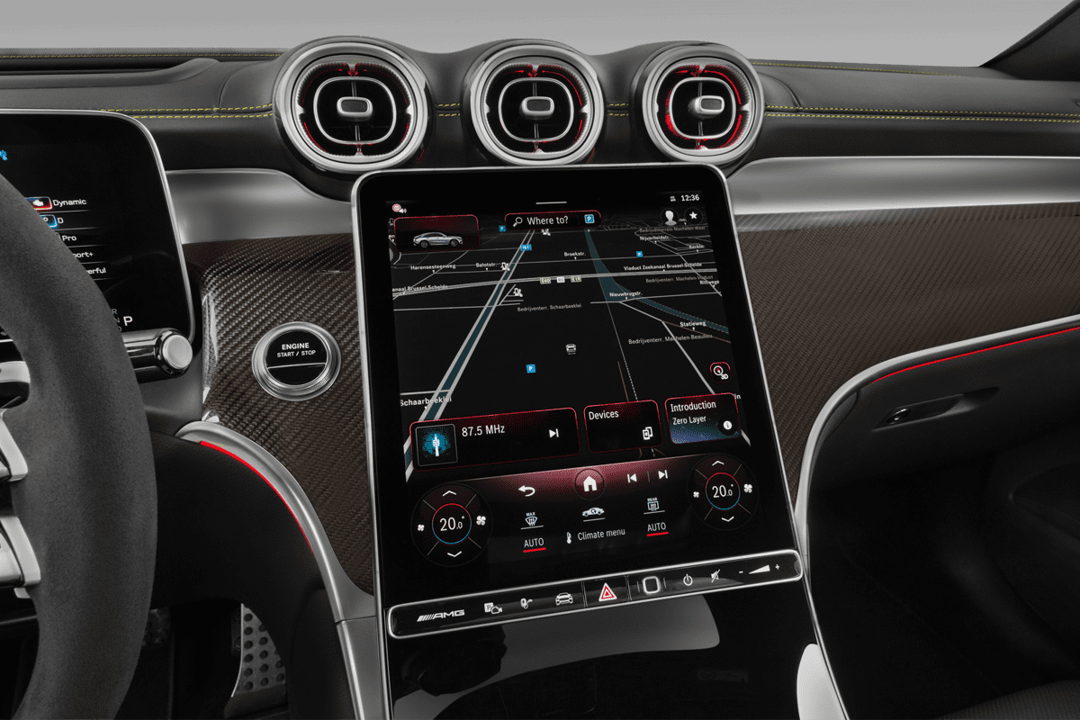 Mittelkonsole eines Mercedes GLC Coupé