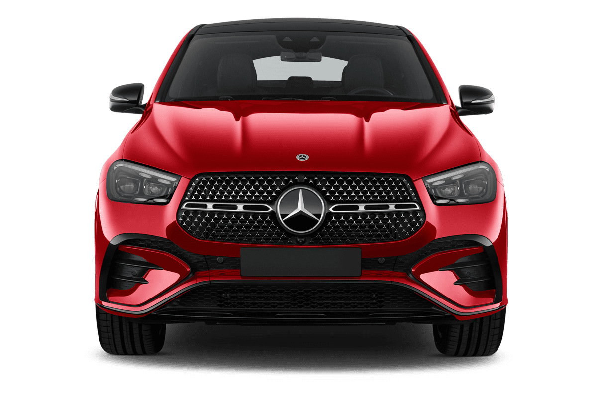 Frontansicht eines Mercedes GLE-Coupé Plug-in-Hybrid, freigestellt