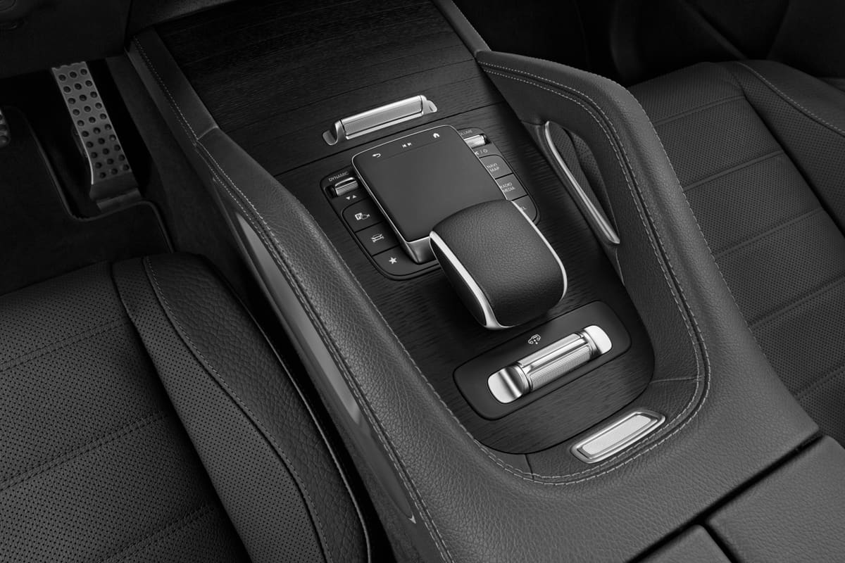 Schaltknüppel eines Mercedes GLE-Coupé Plug-in-Hybrid