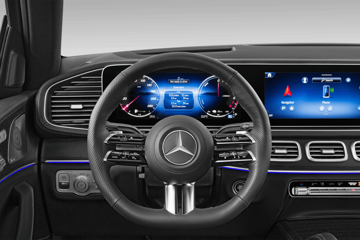 Lenkrad eines Mercedes GLE-Coupé Plug-in-Hybrid