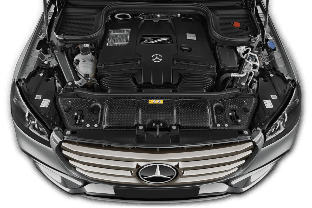 Motorraum eines Mercedes GLS