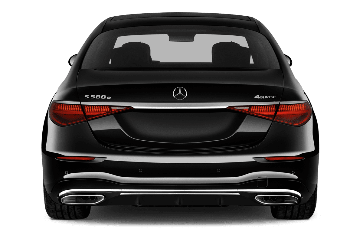 Heckansicht eines Mercedes S-Klasse Plug-in-Hybrid