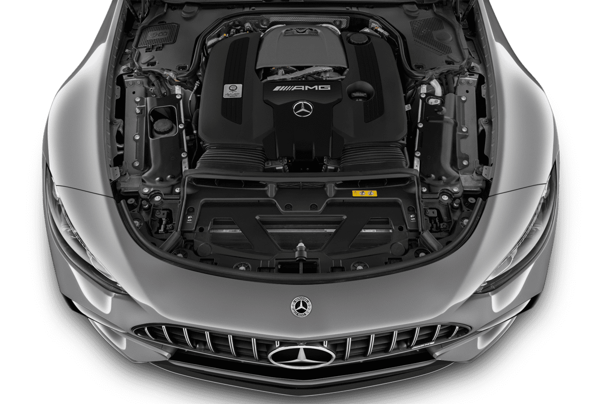 Motorraum eines Mercedes AMG SL Roadster