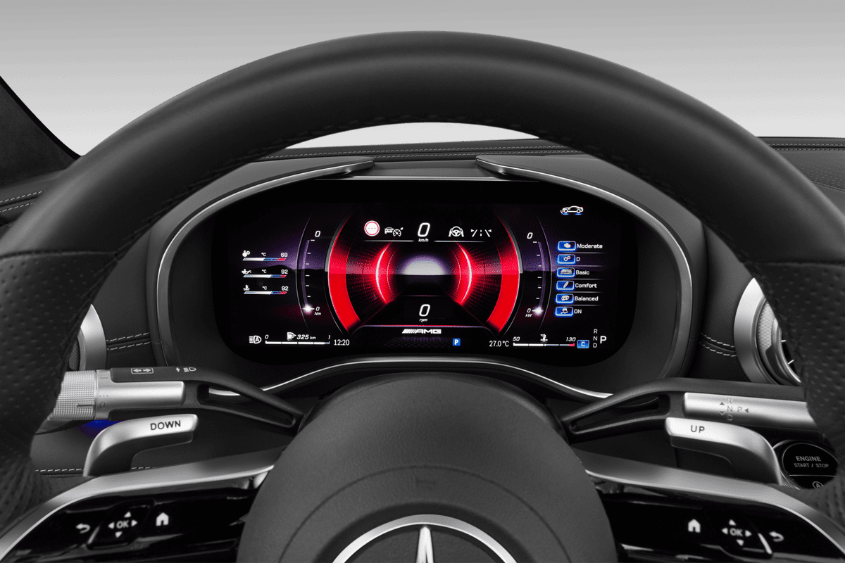 Kombiinstrument eines Mercedes AMG SL Roadster