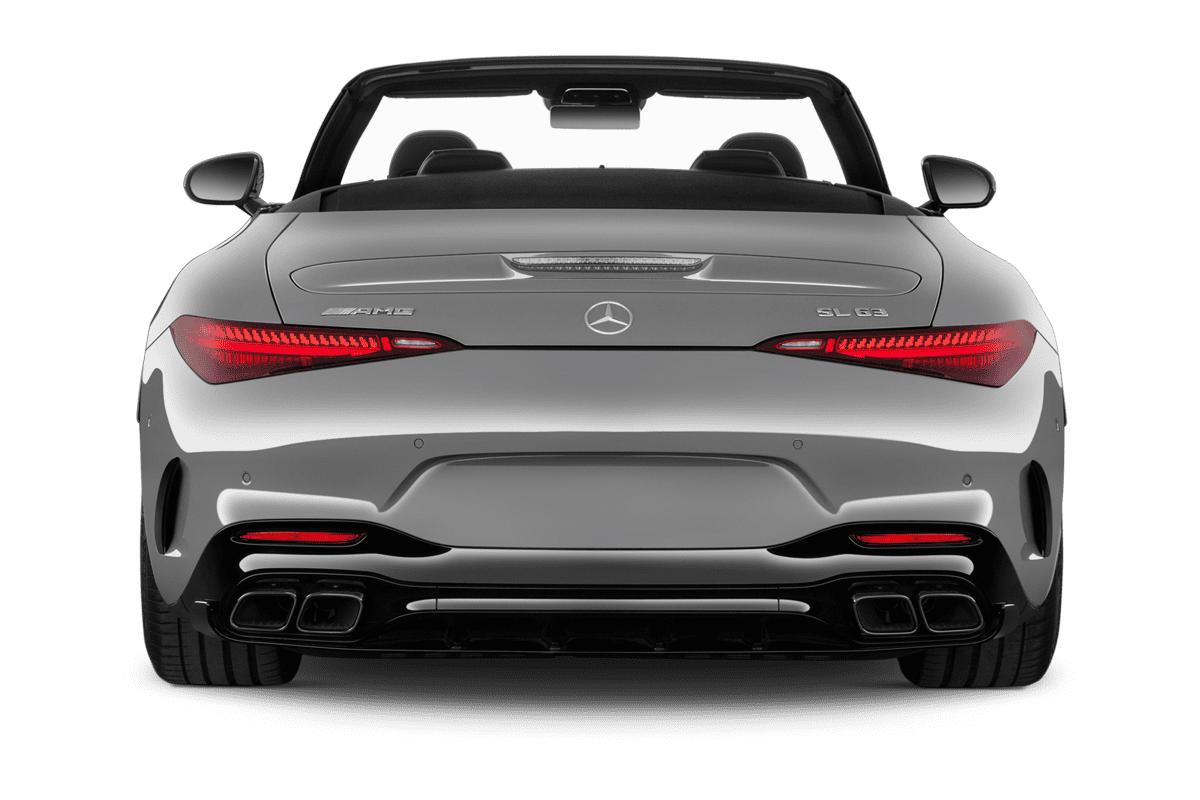 Heckansicht eines Mercedes AMG SL Roadster