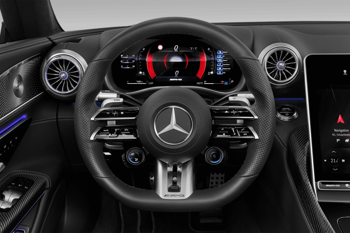 Lenkrad eines Mercedes AMG SL Roadster