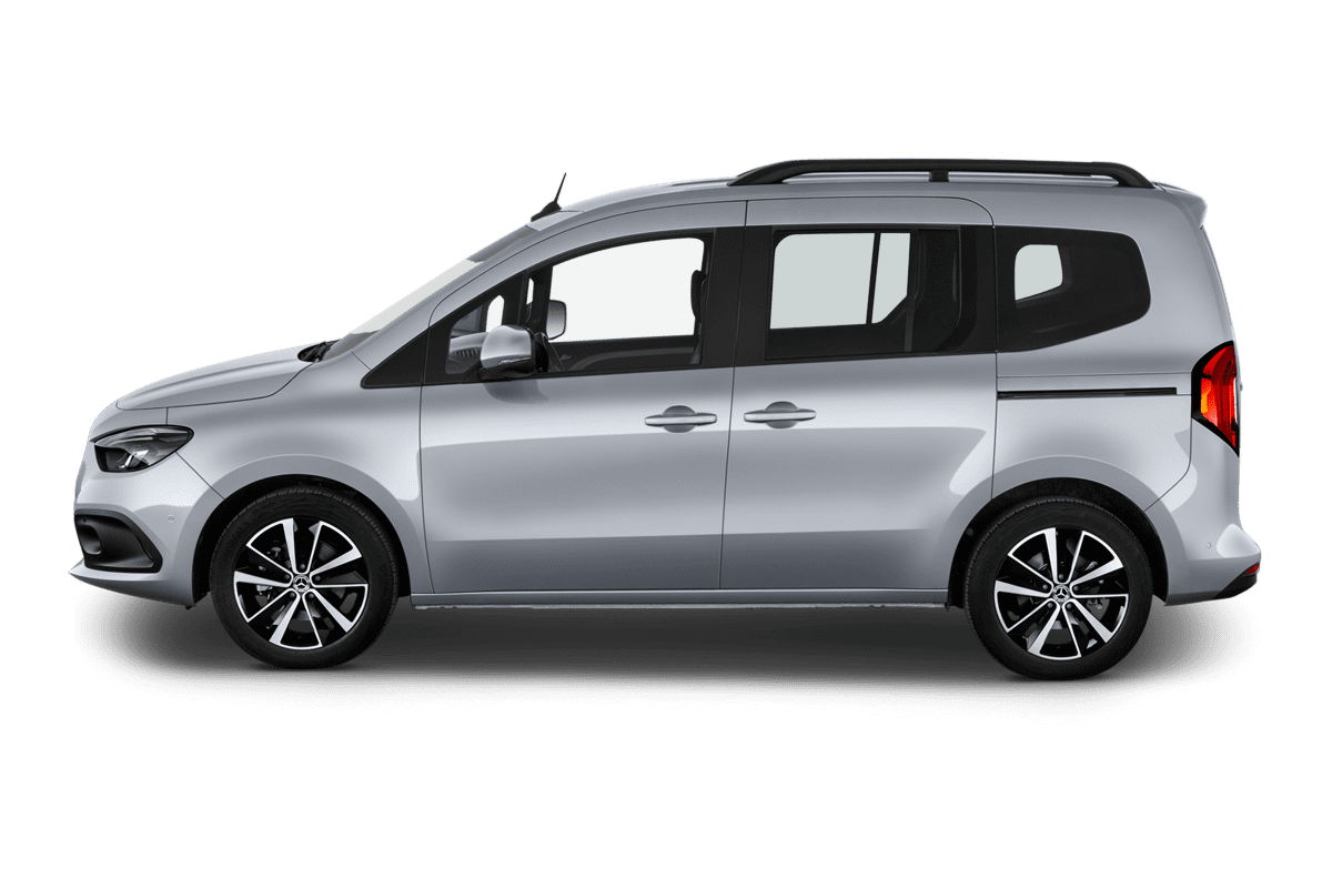 Seitenansicht eines Mercedes T-Klasse