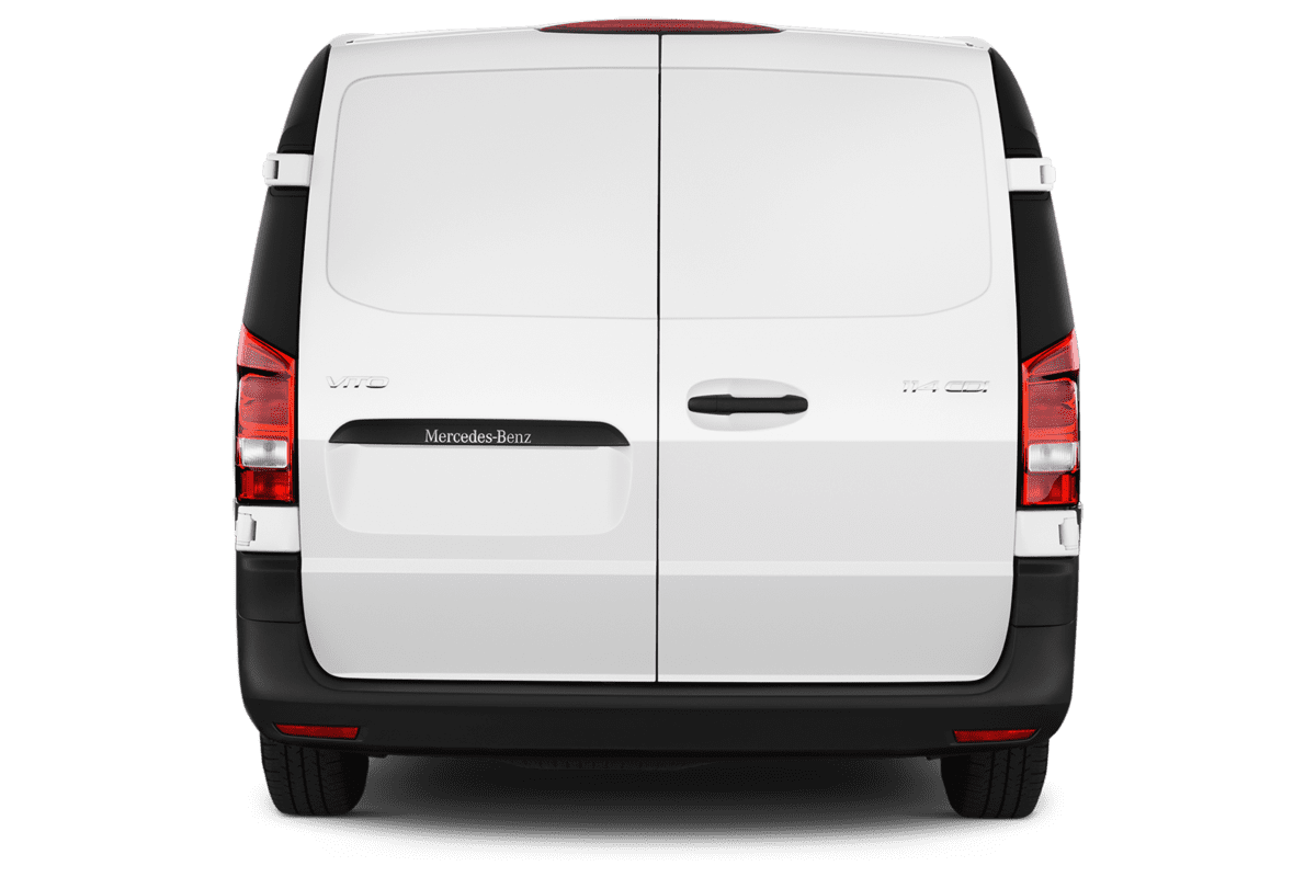 Heckansicht eines Mercedes Vito Kastenwagen