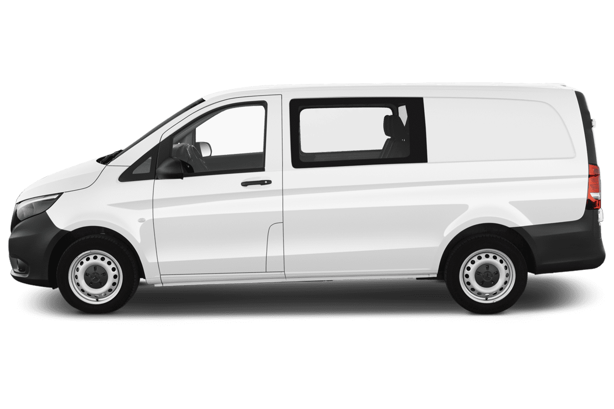 Seitenansicht eines Mercedes Vito Kastenwagen