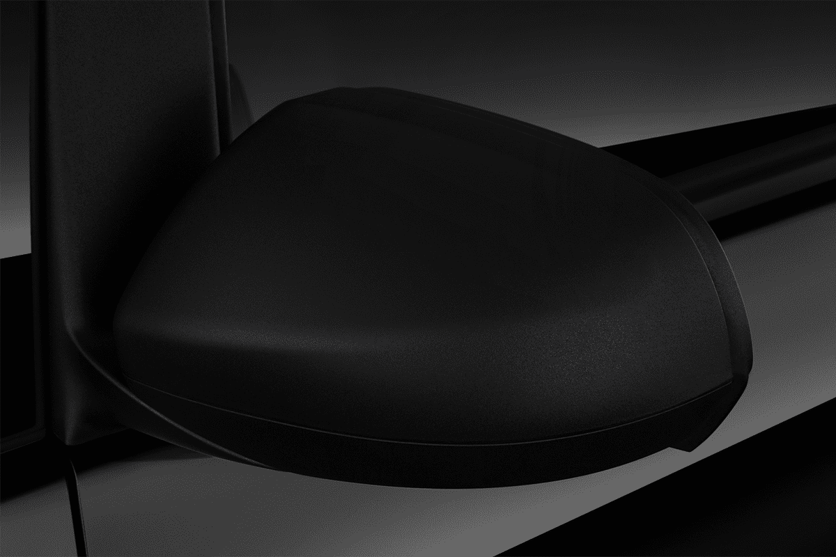 Rückspiegel eines Mercedes Vito Mixto