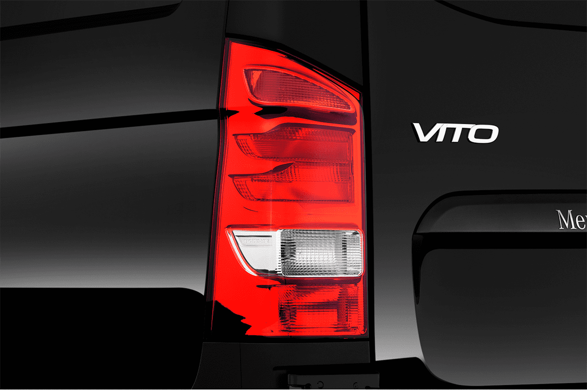 Heckleuchten eines Mercedes Vito Mixto