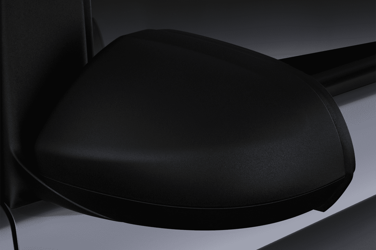 Rückspiegel eines Mercedes eVito Tourer