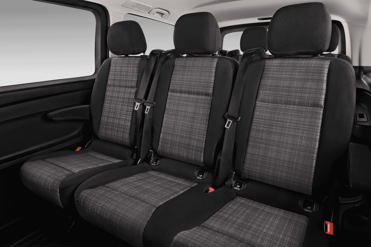 Rücksitzbank eines Mercedes eVito Tourer