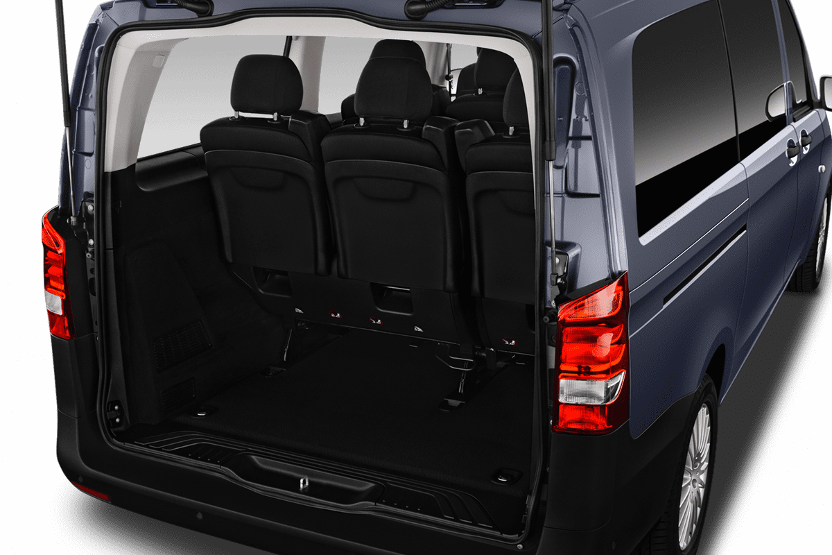 Kofferraum eines Mercedes eVito Tourer
