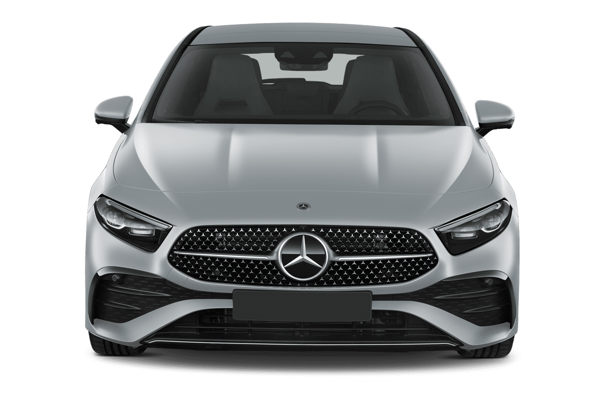 Frontansicht eines Mercedes A-Klasse, freigestellt