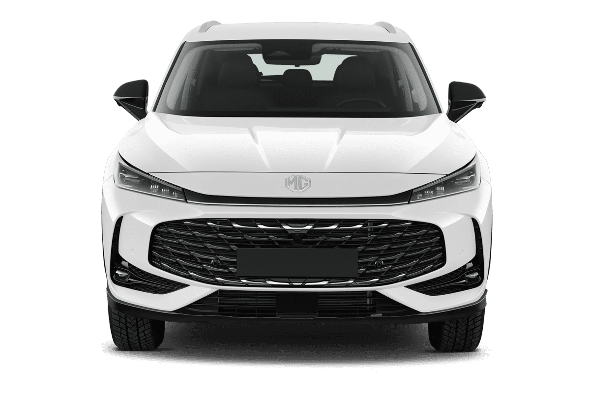 Frontansicht eines MG EHS Plug-in-Hybrid, freigestellt