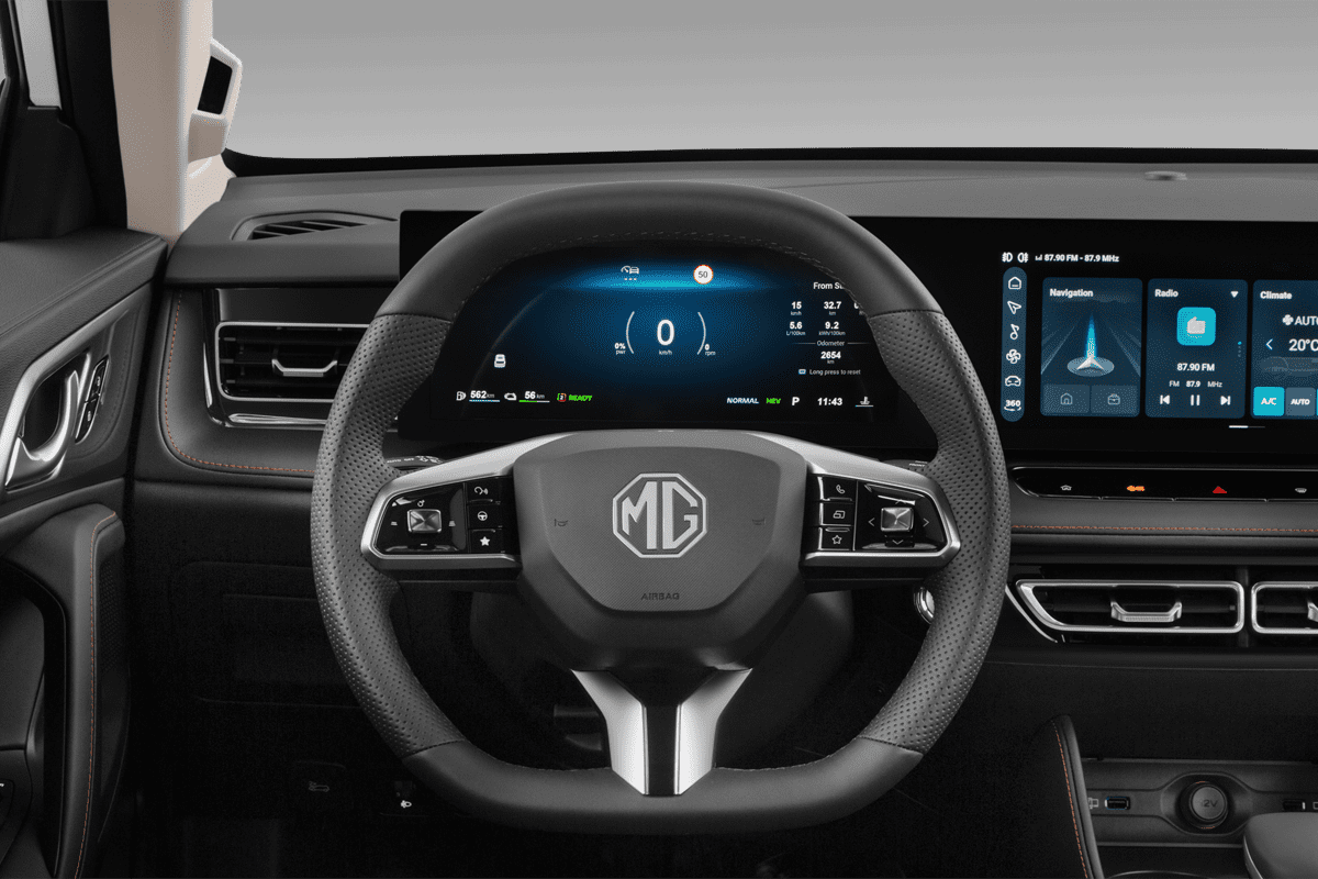 Lenkrad eines MG EHS Plug-in-Hybrid