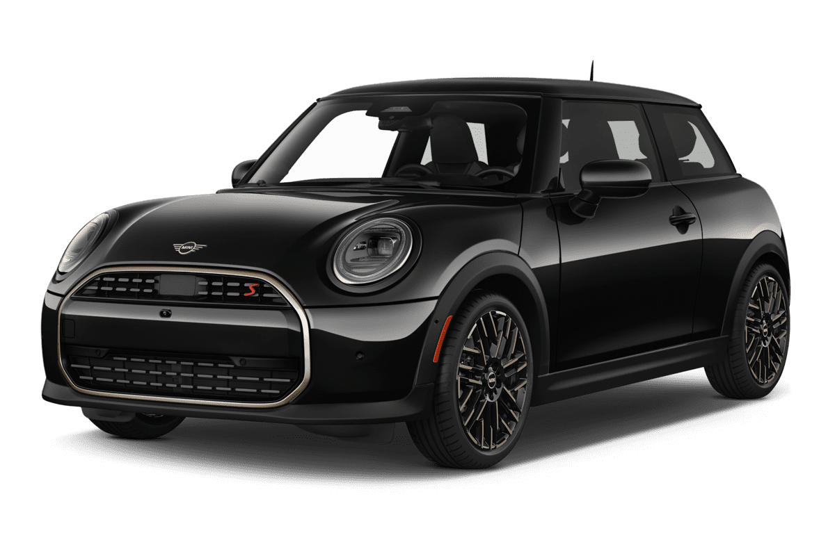 Schräge Frontansicht eines MINI Cooper 3-Türer , freigestellt