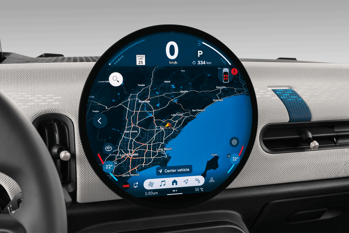 Mittelkonsole eines MINI Cooper 3-Türer