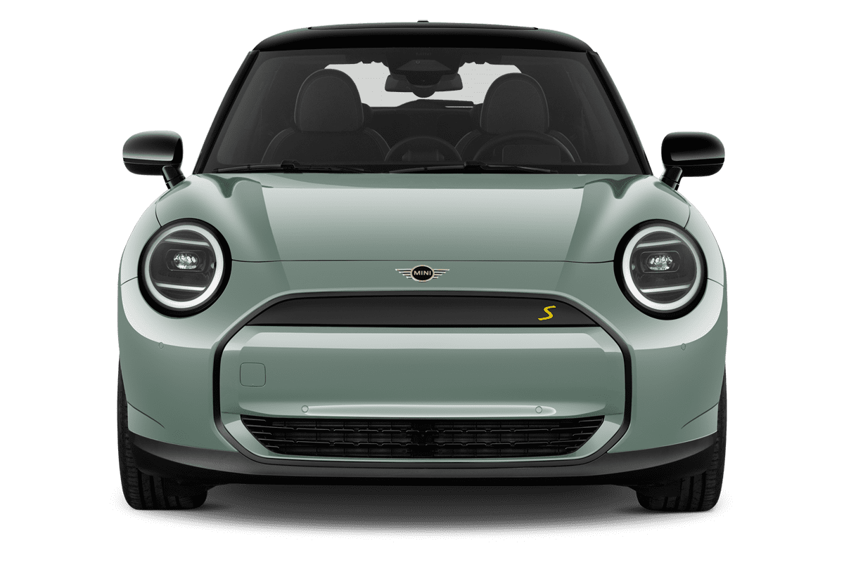 Frontansicht eines MINI Cooper Electric , freigestellt