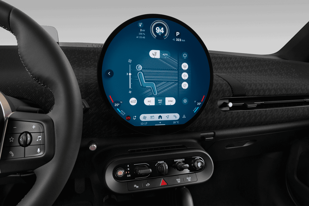 Klimasteuerung eines MINI Cooper Electric 