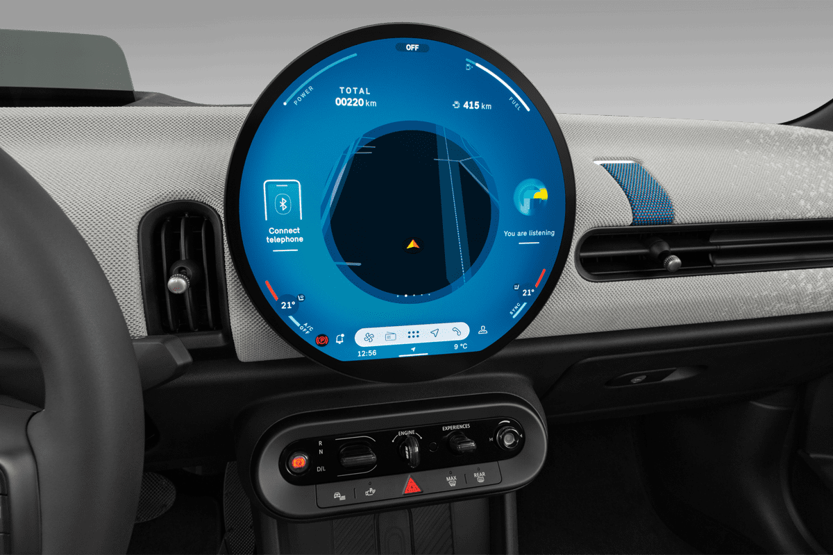 Mittelkonsole eines MINI Cooper Cabrio 