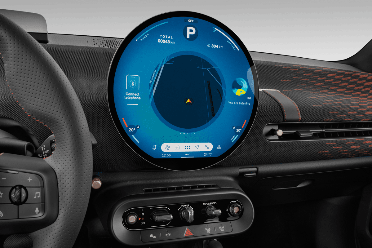 Mittelkonsole eines MINI Countryman Electric