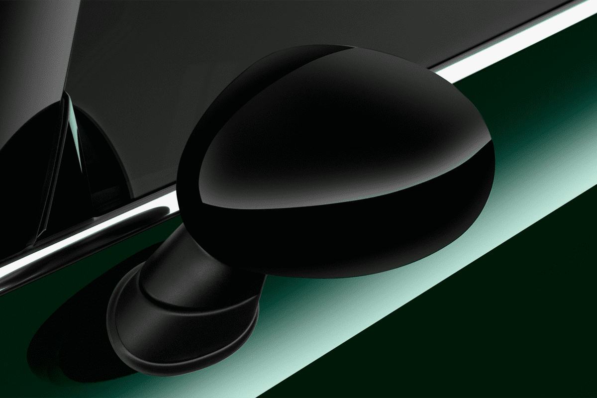 Rückspiegel eines MINI 3-Türer John Cooper Works