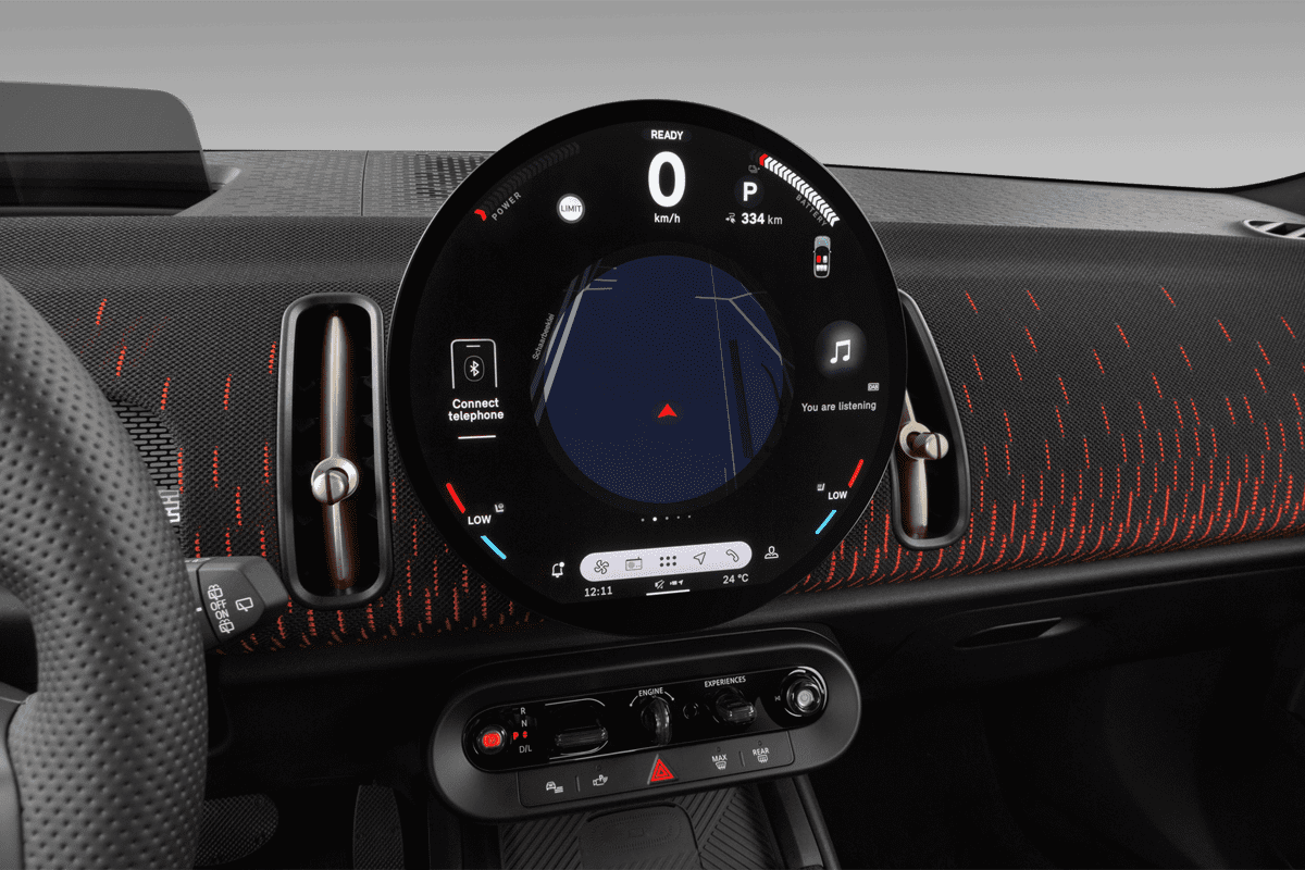 Mittelkonsole eines MINI Countryman Electric