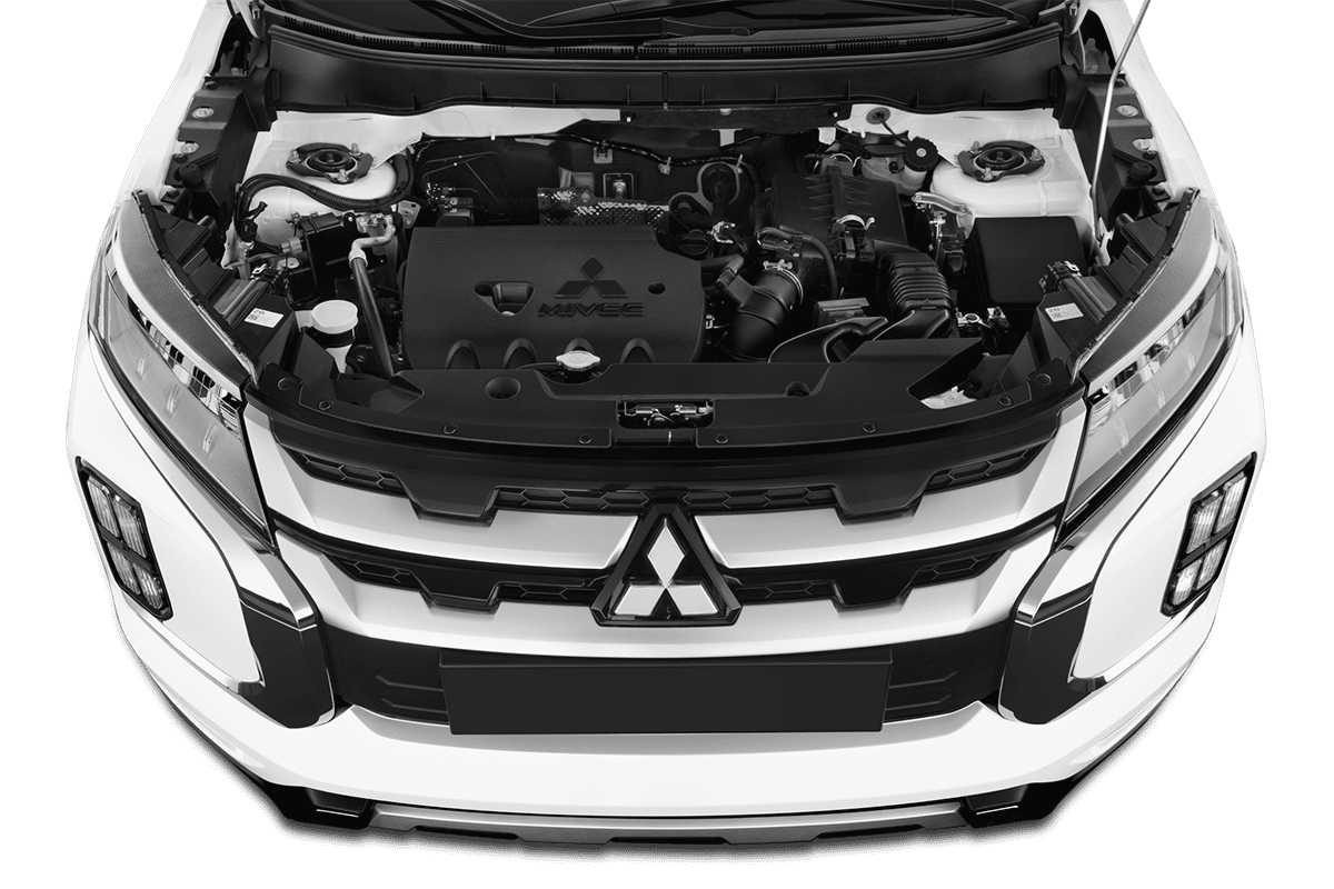 Motorraum eines Mitsubishi ASX Plug-in-Hybrid