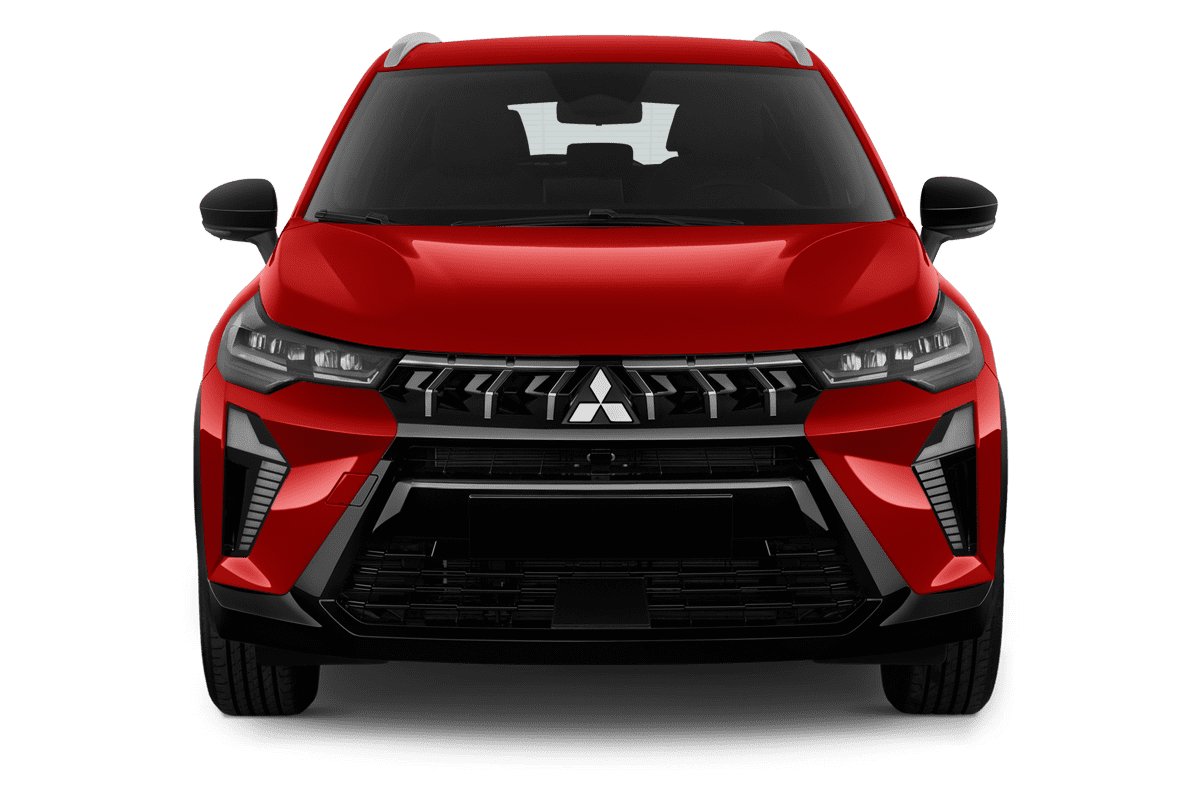 Frontansicht eines Mitsubishi ASX Hybrid, freigestellt