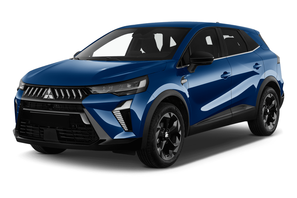 Schräge Frontansicht eines Mitsubishi Grandis, freigestellt