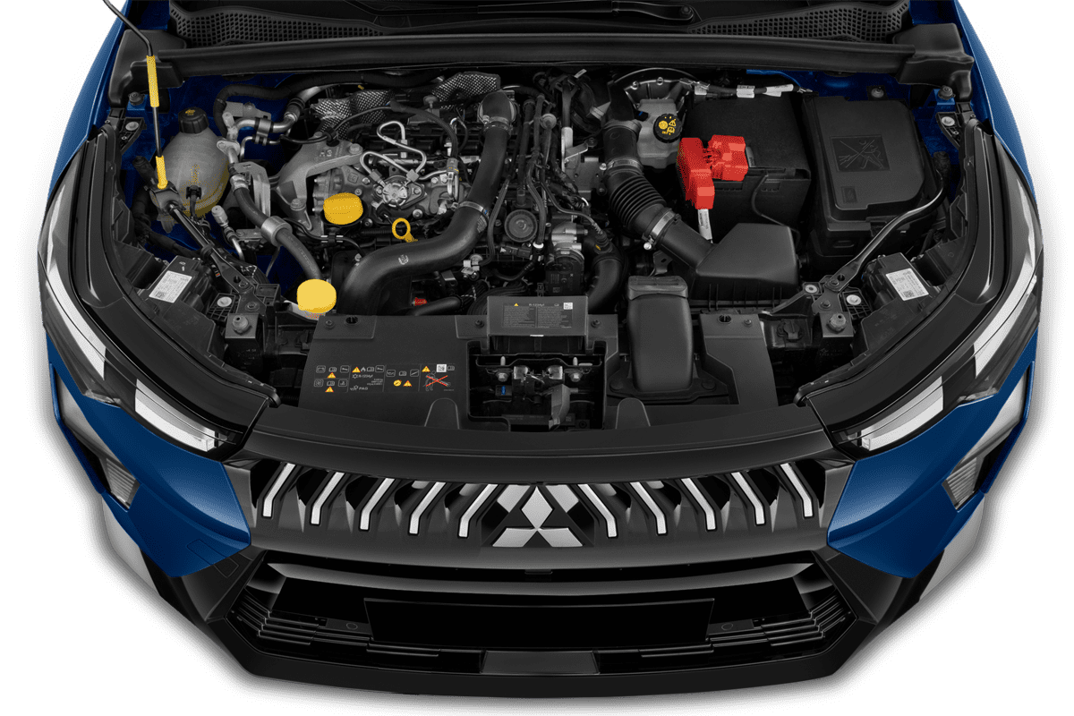 Motorraum eines Mitsubishi Grandis (KI-generiert)