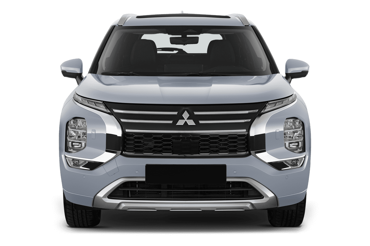 Frontansicht eines Mitsubishi Outlander Plug-in-Hybrid, freigestellt