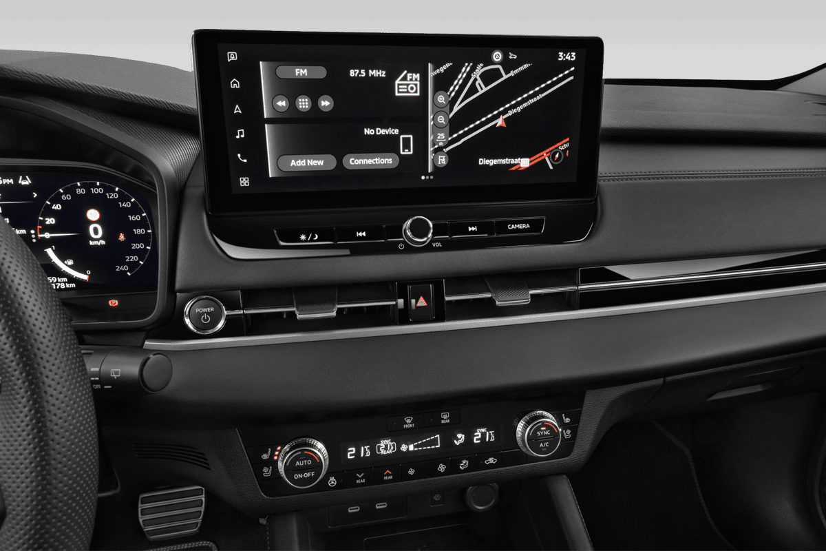 Mittelkonsole eines Mitsubishi Outlander Plug-in-Hybrid