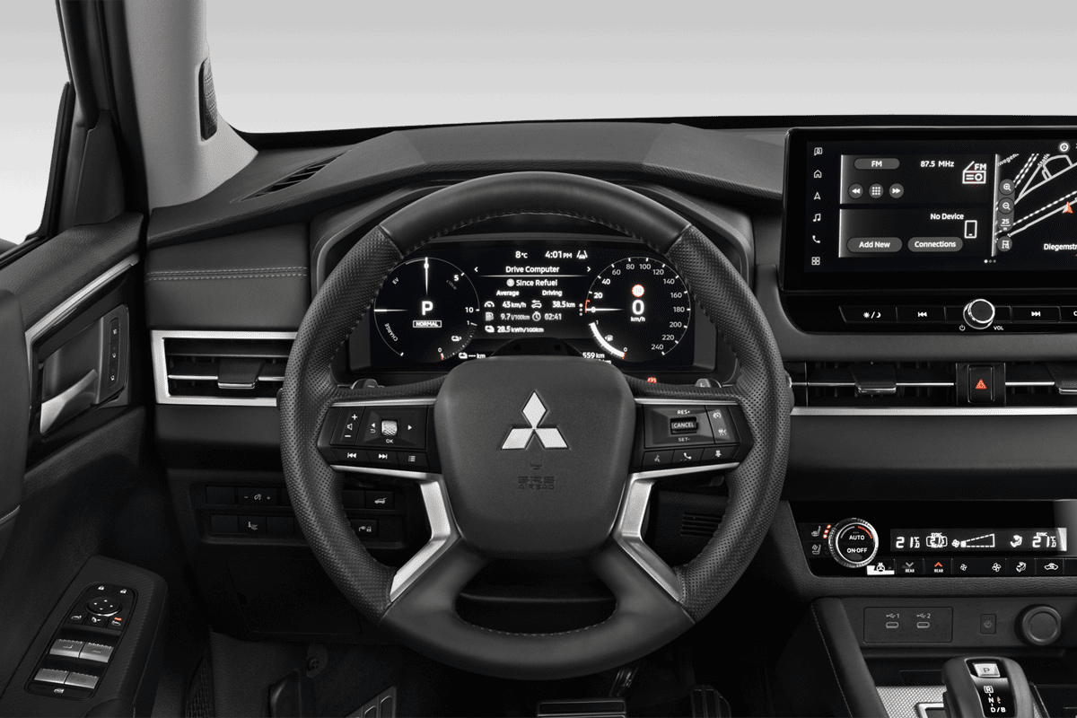Lenkrad eines Mitsubishi Outlander Plug-in-Hybrid
