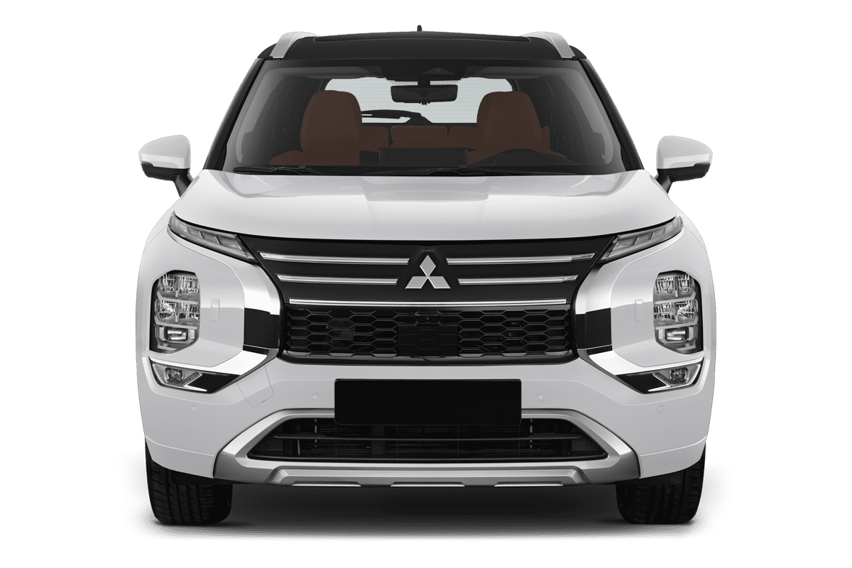 Frontansicht eines Mitsubishi Outlander Plug-in-Hybrid, freigestellt