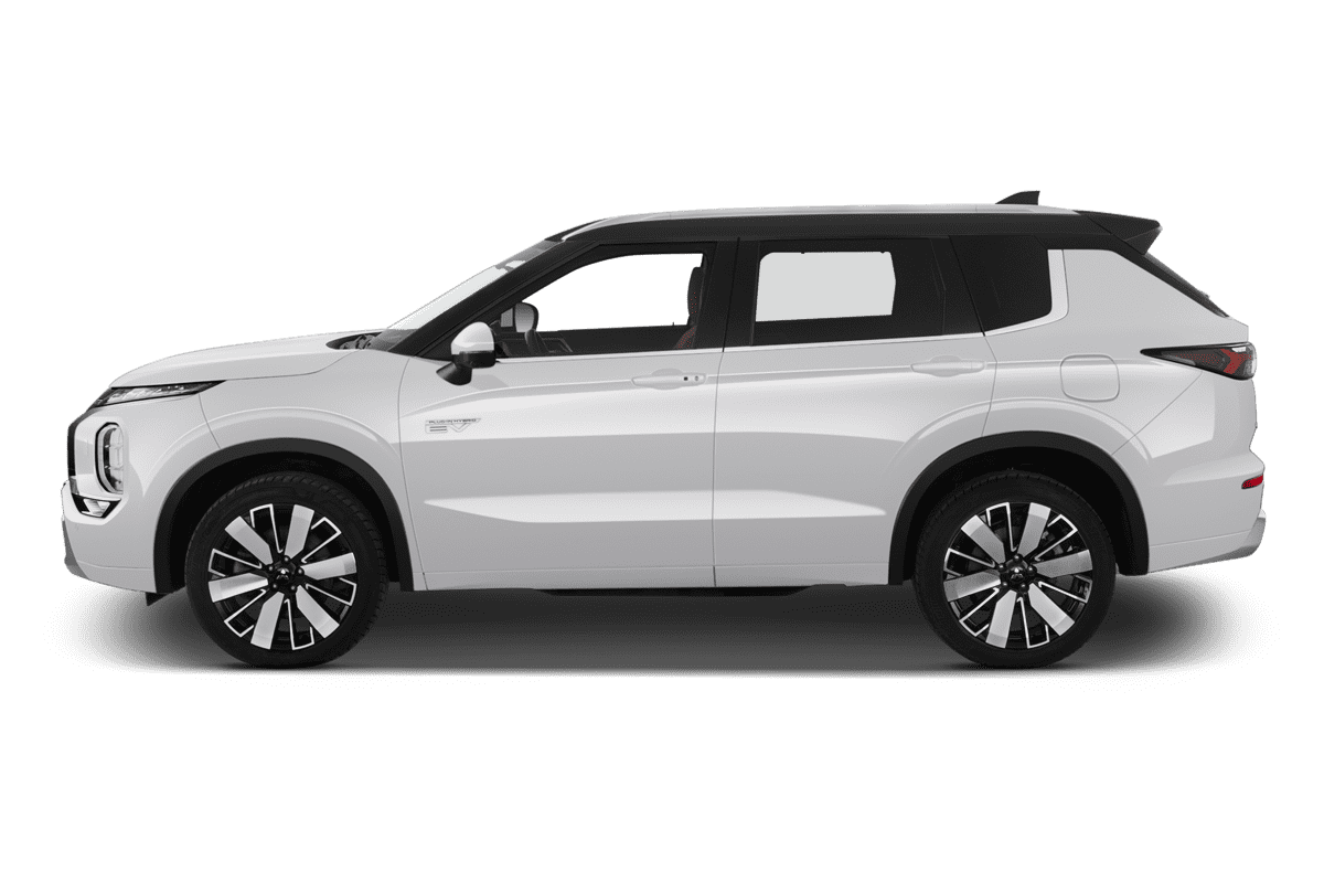Seitenansicht eines Mitsubishi Outlander Plug-in-Hybrid