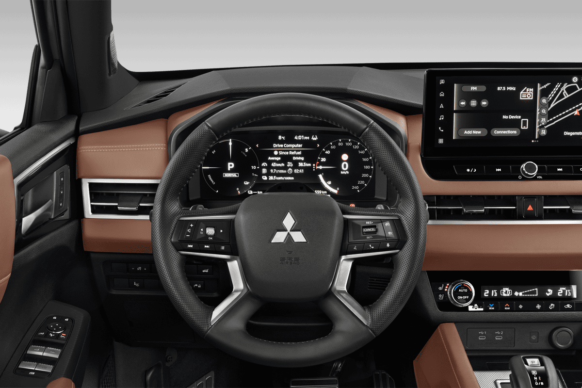 Lenkrad eines Mitsubishi Outlander Plug-in-Hybrid