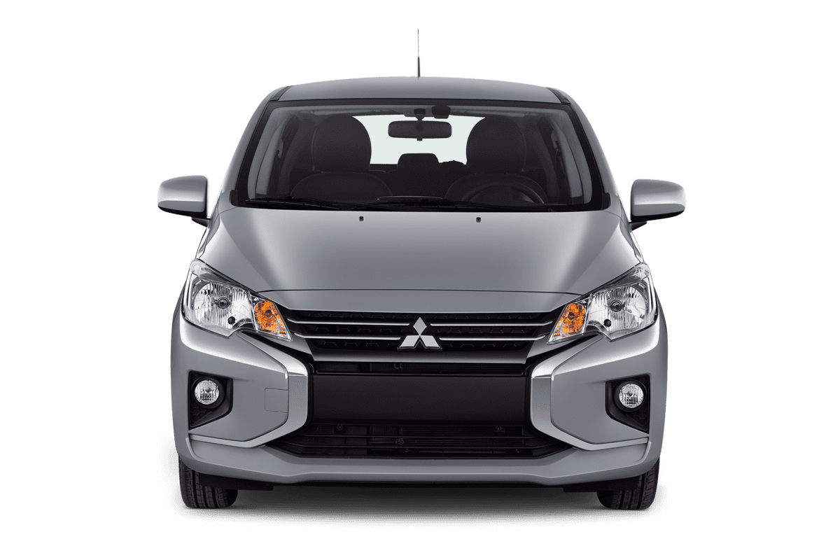 Frontansicht eines Mitsubishi Space Star, freigestellt