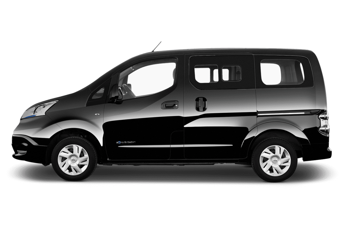 Seitenansicht eines Nissan E-NV200 Evalia