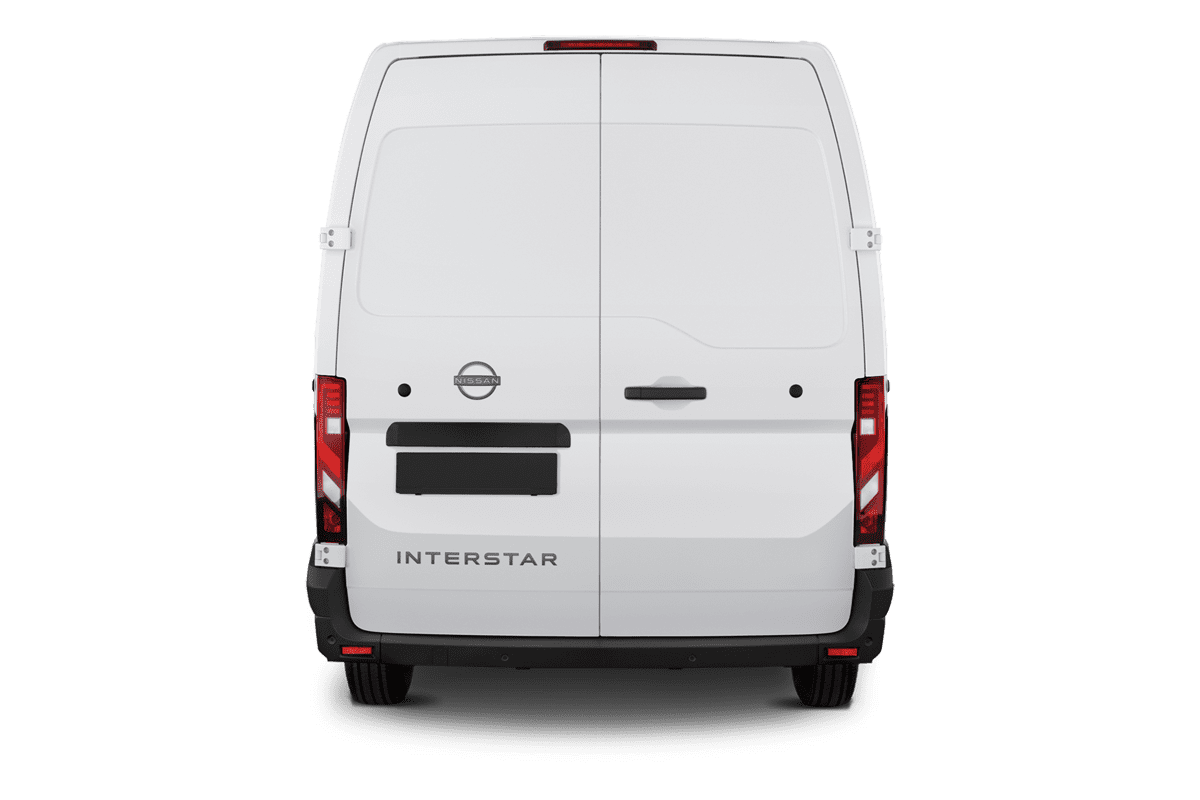 Heckansicht eines Nissan Interstar EV