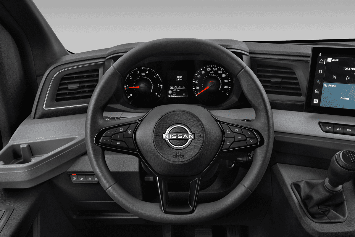 Lenkrad eines Nissan Interstar EV