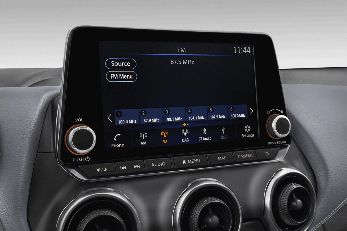Audiosystem eines Nissan Juke Hybrid 