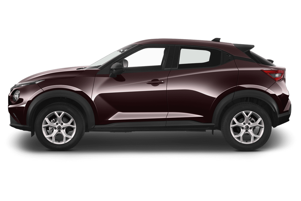 Seitenansicht eines Nissan Juke Hybrid 