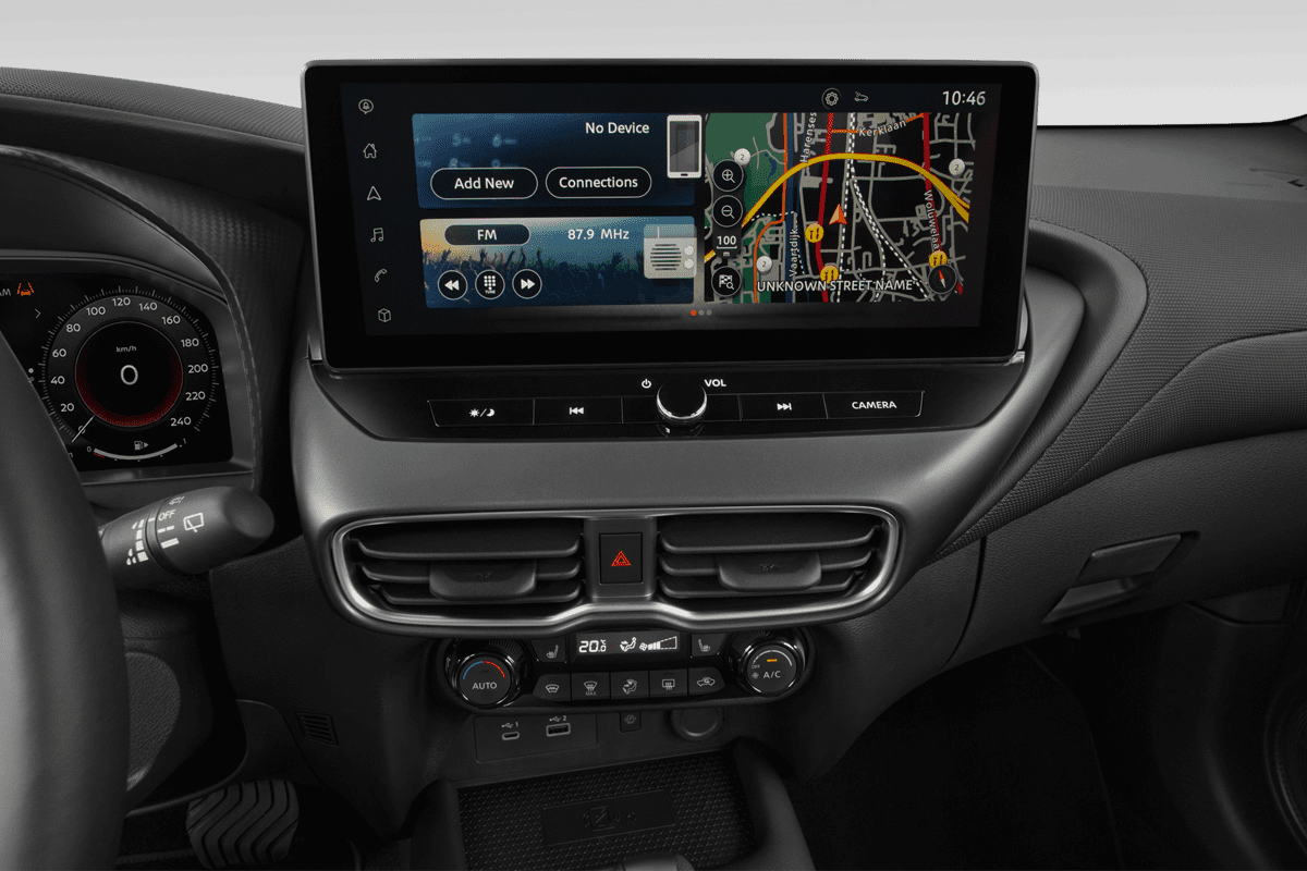 Mittelkonsole eines Nissan Juke 